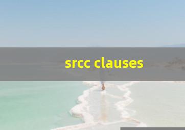 srcc clauses